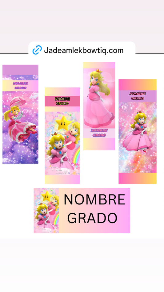 Princess Peach Labels, tags, Thermo and more