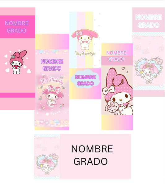 My melody Labels, tags, Thermo and more